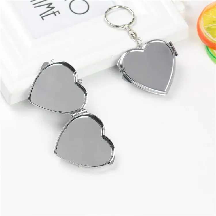 Makeup Mirror Small Round Keychain Double-Sided Folding Mirror Womens Gift Mini Mirror Pendant Bag Decoration Z250807