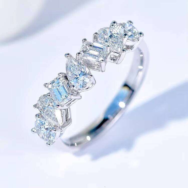 Distinctive Multi-shaped Dia Cut Iced Out VVS Moissanite Gold Jewelry Rings for Men Women Engagement Gift