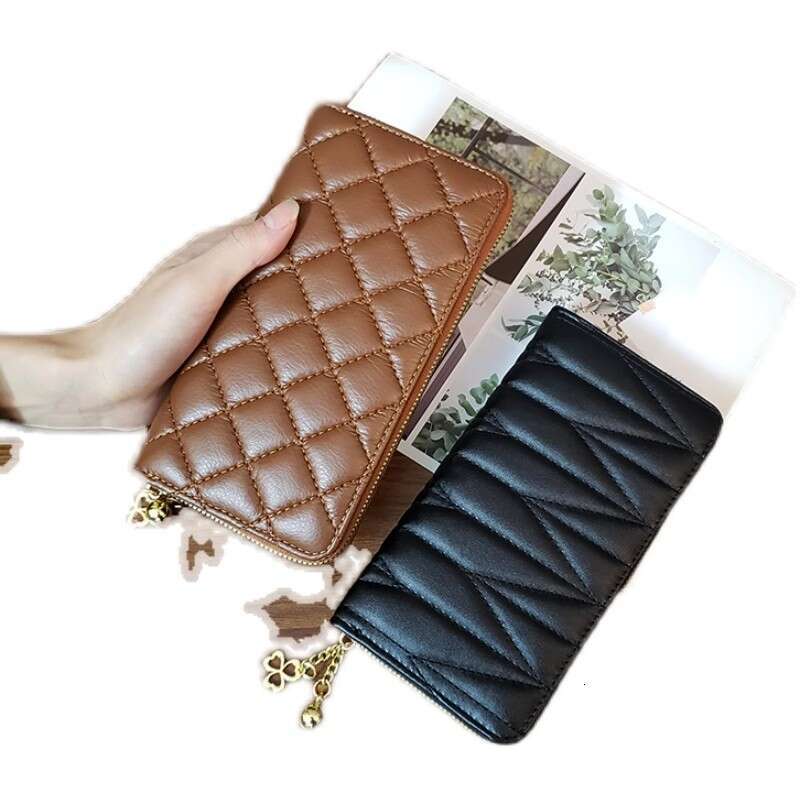 Quilted for Women, Long Multi-Functional Leather Wallet, 2025 New Fashion Large Capacity Clutch Wallet with Zipper