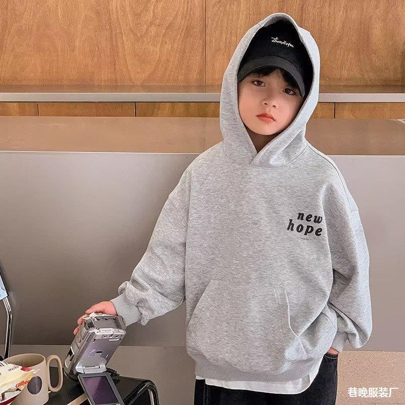 Free Shipping Designer Hoodie For American High Street Boys In Autumn/winter 2025 Hooded Sweatshirt, Loose And Thick Jacket, Suitable For Older Childr