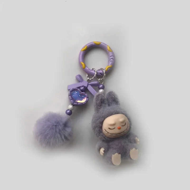 Authentic Product Mini Cartoon Labubu Series Key Chains Plush Exquisite and Cute Doll Gifts Diy Pendant AccESSories Decorative KAWaii Toy Gifts M25080
