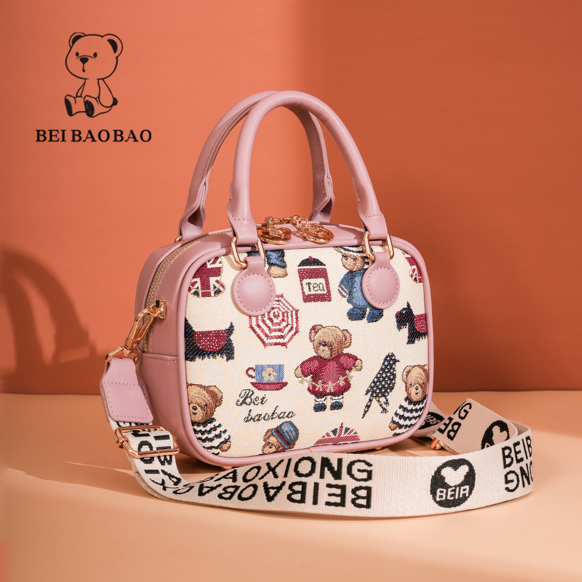 New Cute Ins Cartoon Bear Niche Design Trendy Shoulder Crossbody Bag ddmymoon