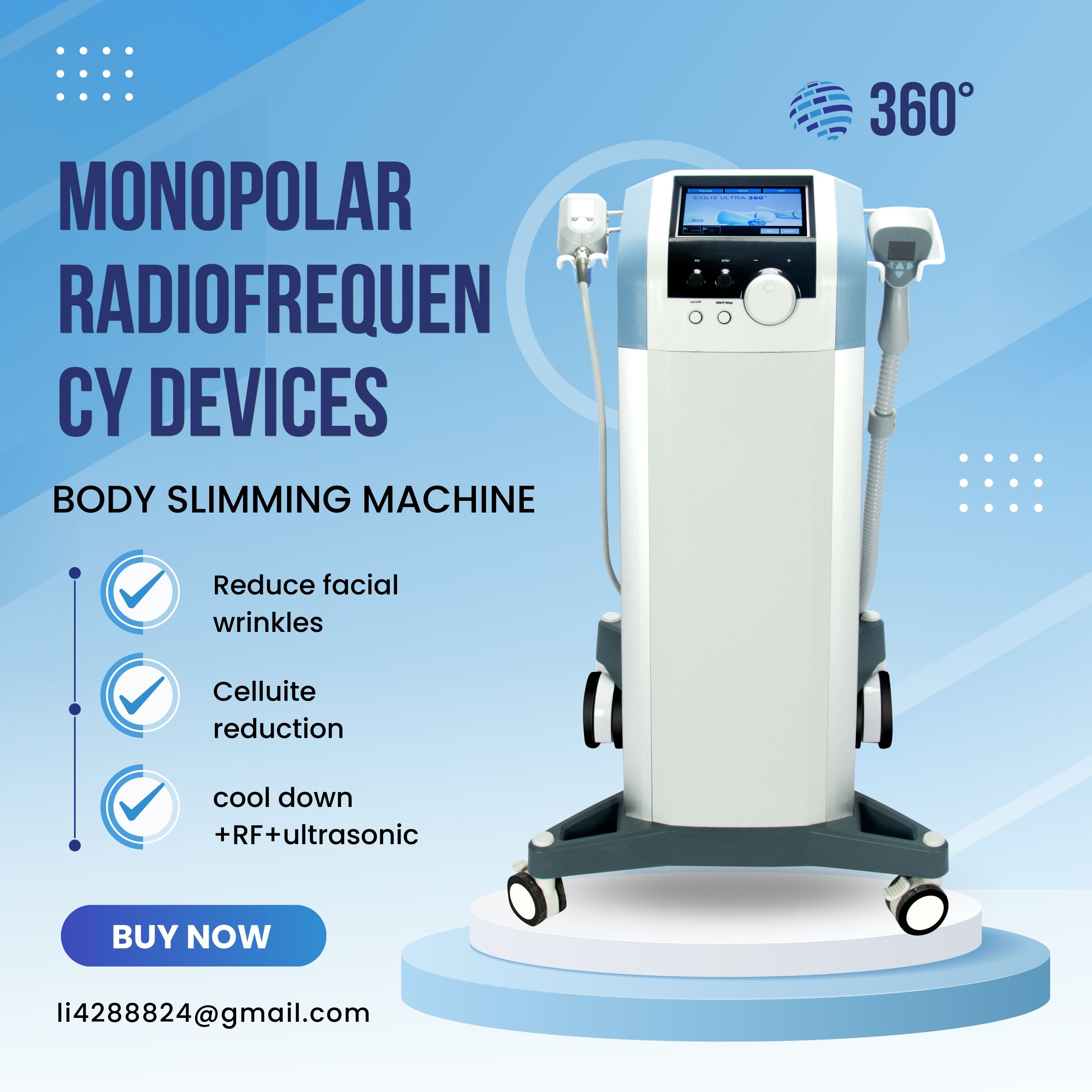 RF Body Contouring Beauty Machine For Skin Tightening Fat Reduction Anti-Aging And Collagen Regeneration In Professional Spa And Clinic Use
