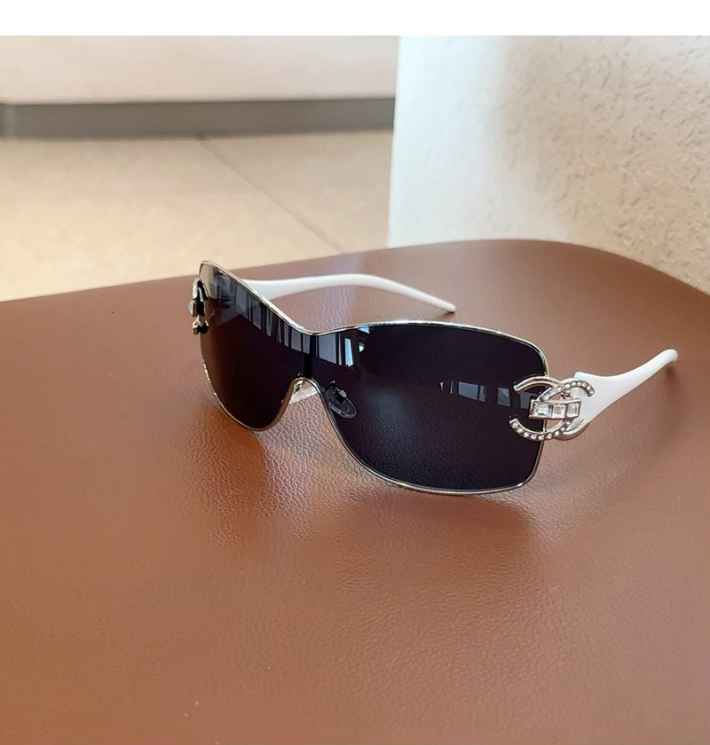 Designer Sunglasses 2025 New Luxury Sunglasses Large Frame Sunglasses Double C Diamond-Studded Trendy Sunglasses For Women Metal Sunglasses