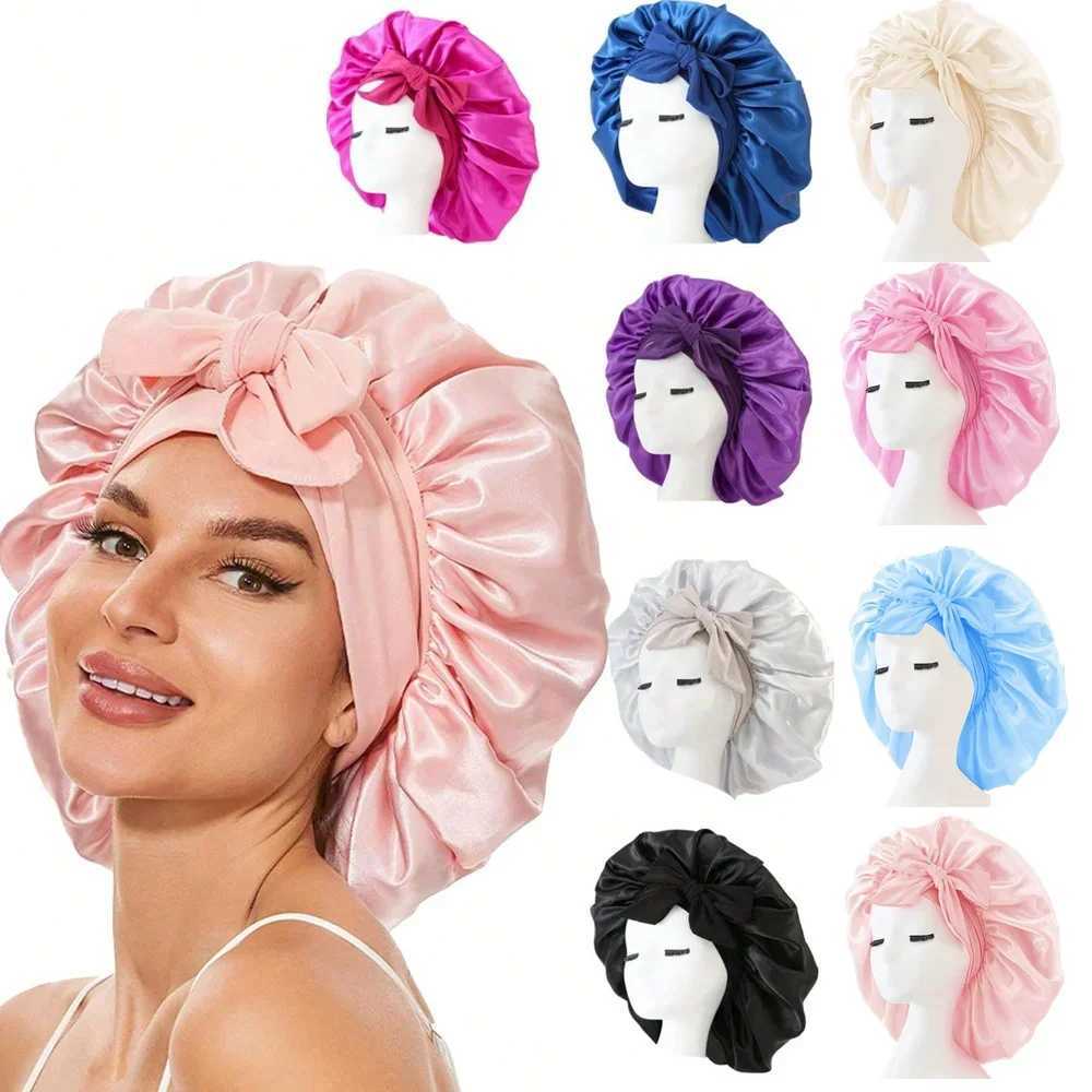 Satin Bonnet Silk Bonnet Adjustable Bonnet for Sleeping Hair Bonnet with Tie Band Bonnets for Women and Men Z250808