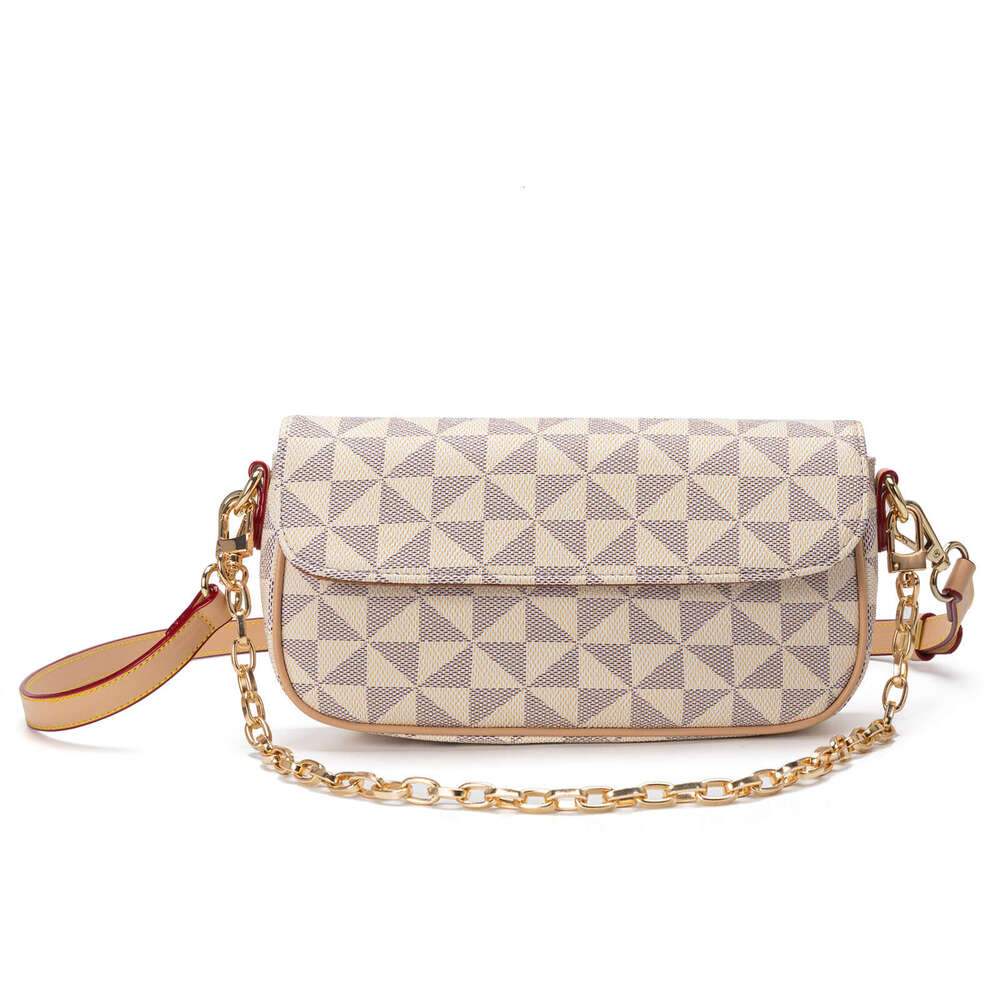 Lacel Urwebin Vintage Triangle Pattern Purse - Gold Chain & Adjustable Strap, Chic Mini Crossbody