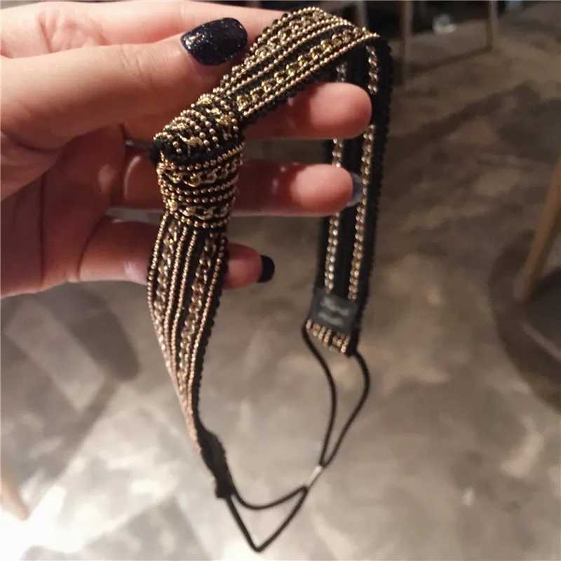 Fashion Crystal Sequins Band Hair Hoops Shiny Fl Rhinestone Diamond Knotted Hair Accessories Knot Alloy Hear Wholes Y250808