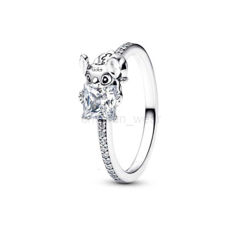 Disney 2025 NEW Original Rings Pink Heart Zircon Ring Size 6 7 8 9 Wedding Stitch Ring Sun Moon High Jewelry Gifts for Women W20250808