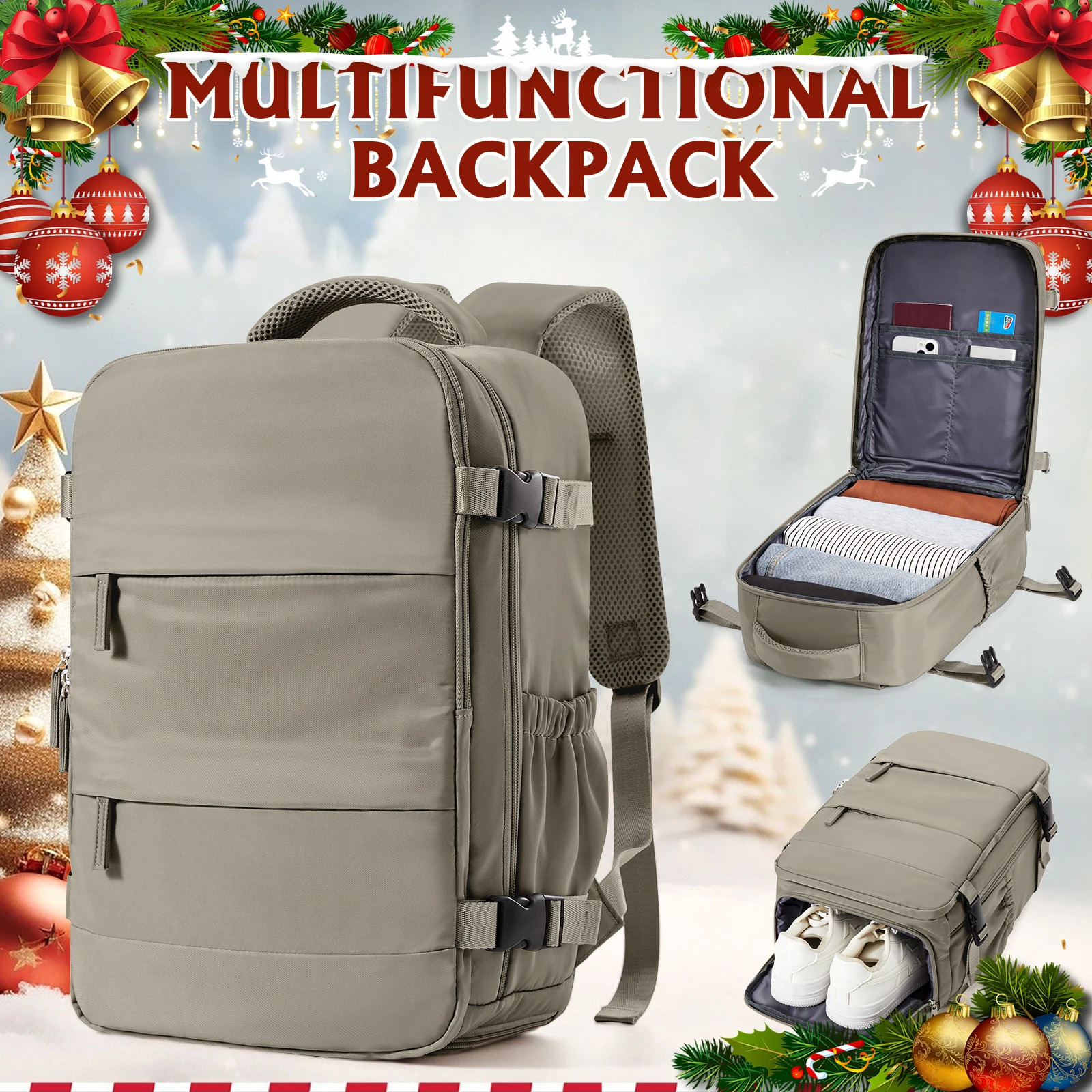 Business Laptop Backpack For Men Large Capacity Expanded Hiking Backpack Cabin Airplane Travel Backpack 40x20x25 Womens Bag 250807