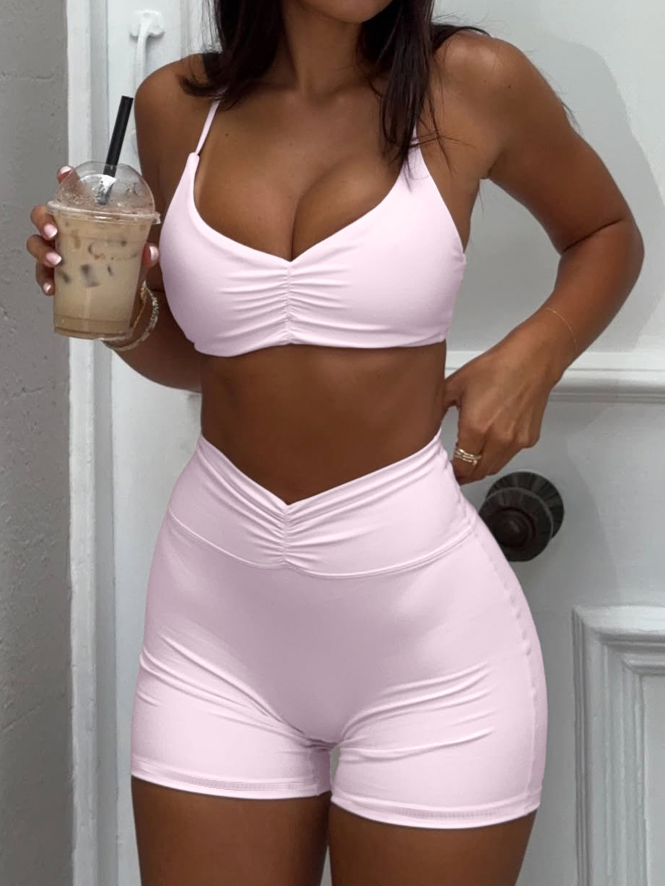 2025 Designer women yoga set summer vest and shorts two piece set women yoga fitness sport set