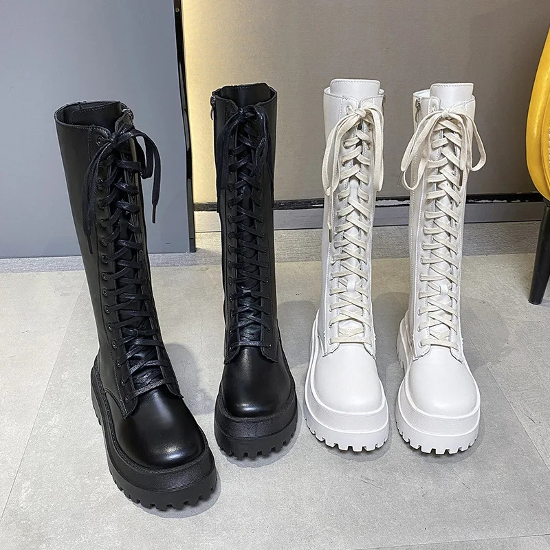 Sexy High Boots Kneehigh Pu Heels For Women Fashion Shoes Spring Autumn Booties Female Plus Size 250801