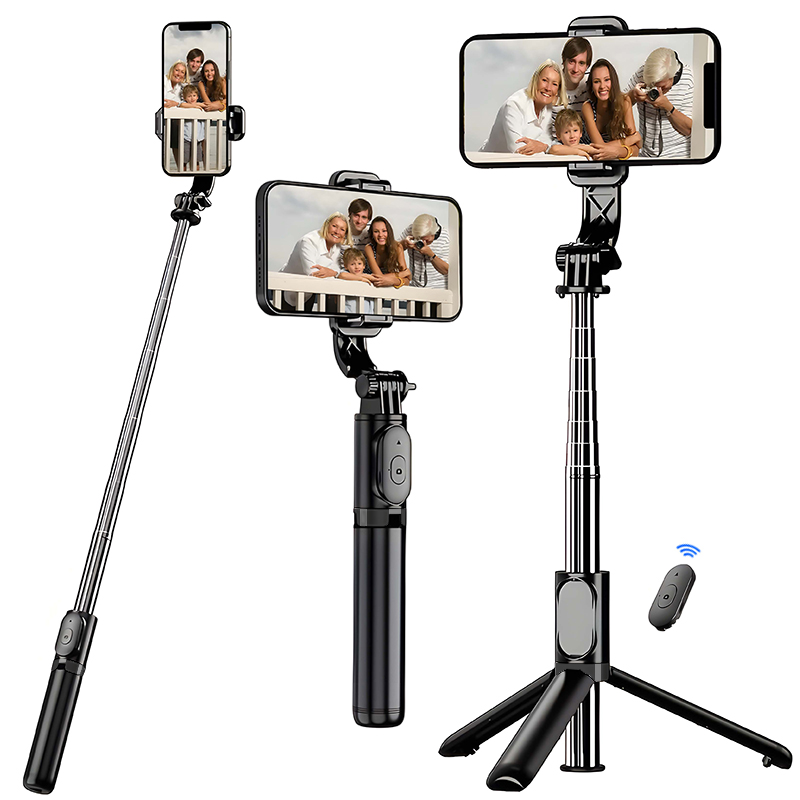 Expandable Telescopic Smartphone Stand with Wireless Bluetooth Remote - Compact & Durable Travel Photography Tool