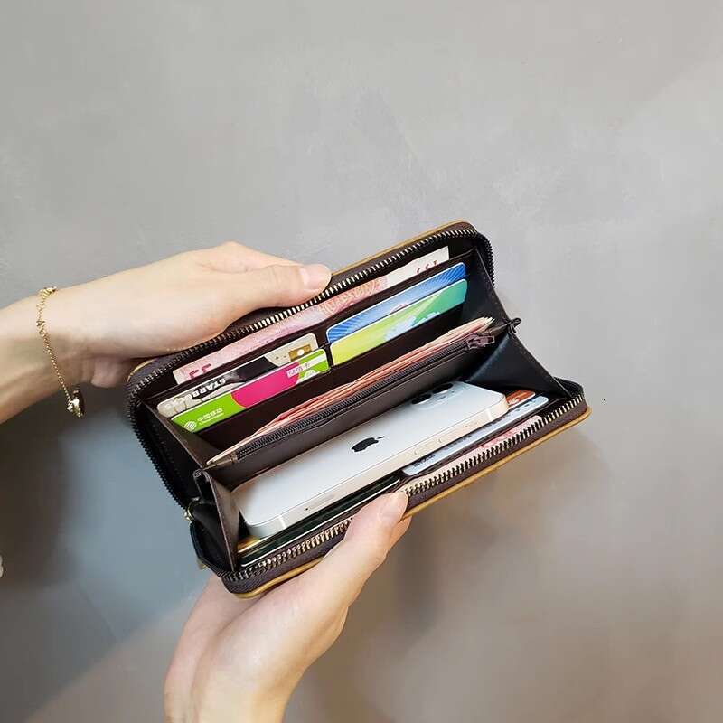 Quilted for Women, Long Multi-Functional Leather Wallet, 2025 New Fashion Large Capacity Clutch Wallet with Zipper