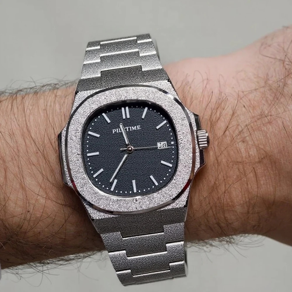 Silver Black Matte Material Business Quartz Watch Men High Quality Cool Dial Classic Personality Original Watches Men Clcok 250807