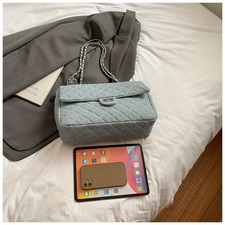 Luxury Brand Designer Bag Tote Bag Summer Crossbody Small Style New Quilted Chain Bag Fashion Denim Style Simple Shoulder Bag For Women