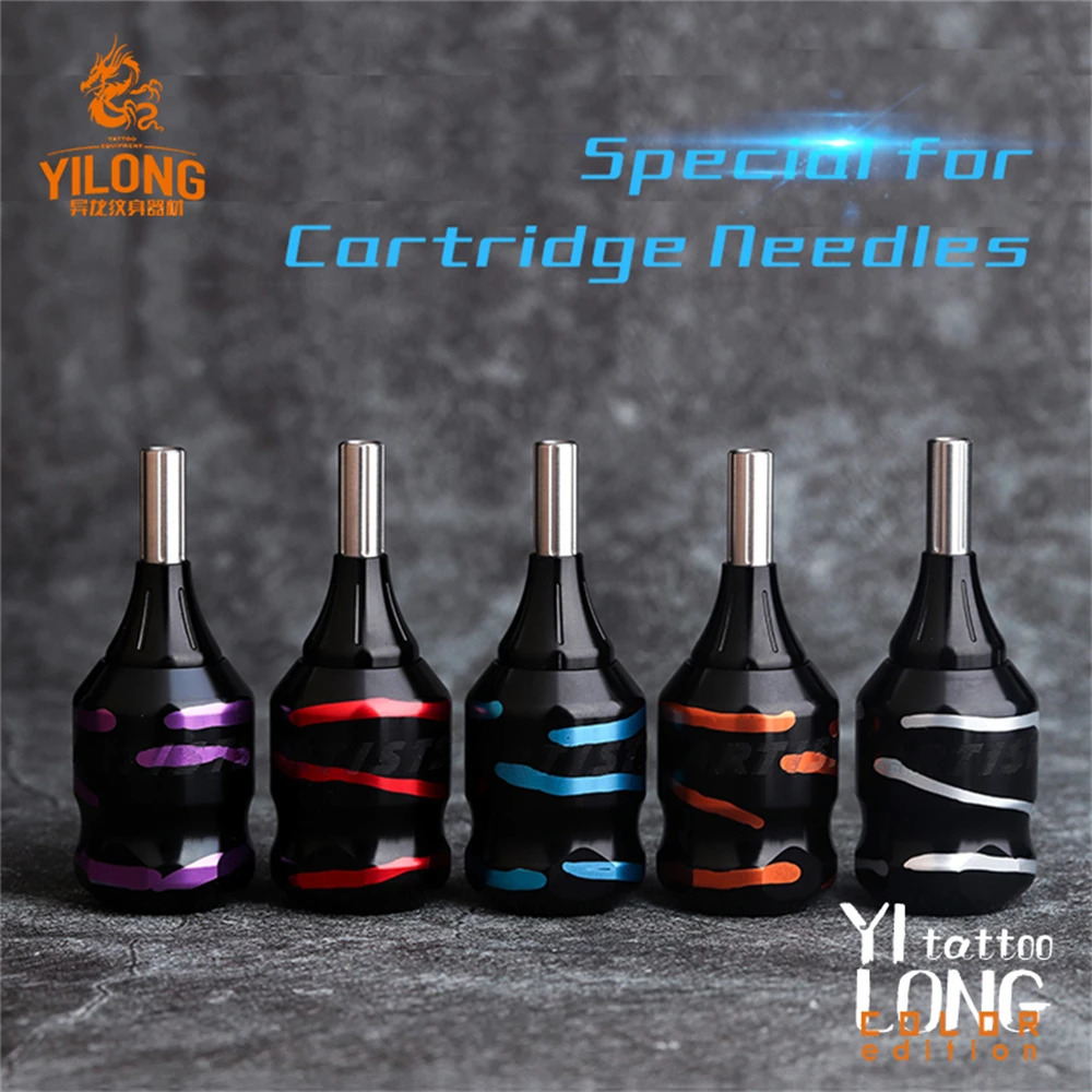 30MM Aluminum Alloy Tattoo Grip With Back Stem 25mm Handle Grip Tattoo Tube Tip Kit Multi Color 250805