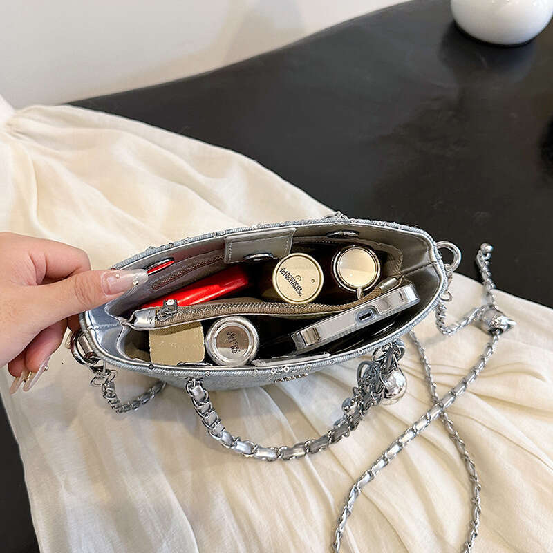 Denim for Luxury Women 2025 New Single bags Designer Shoulder purse and wallet Crossbody High-end Fashionable Chain Handbag Bucket Bag Trendy