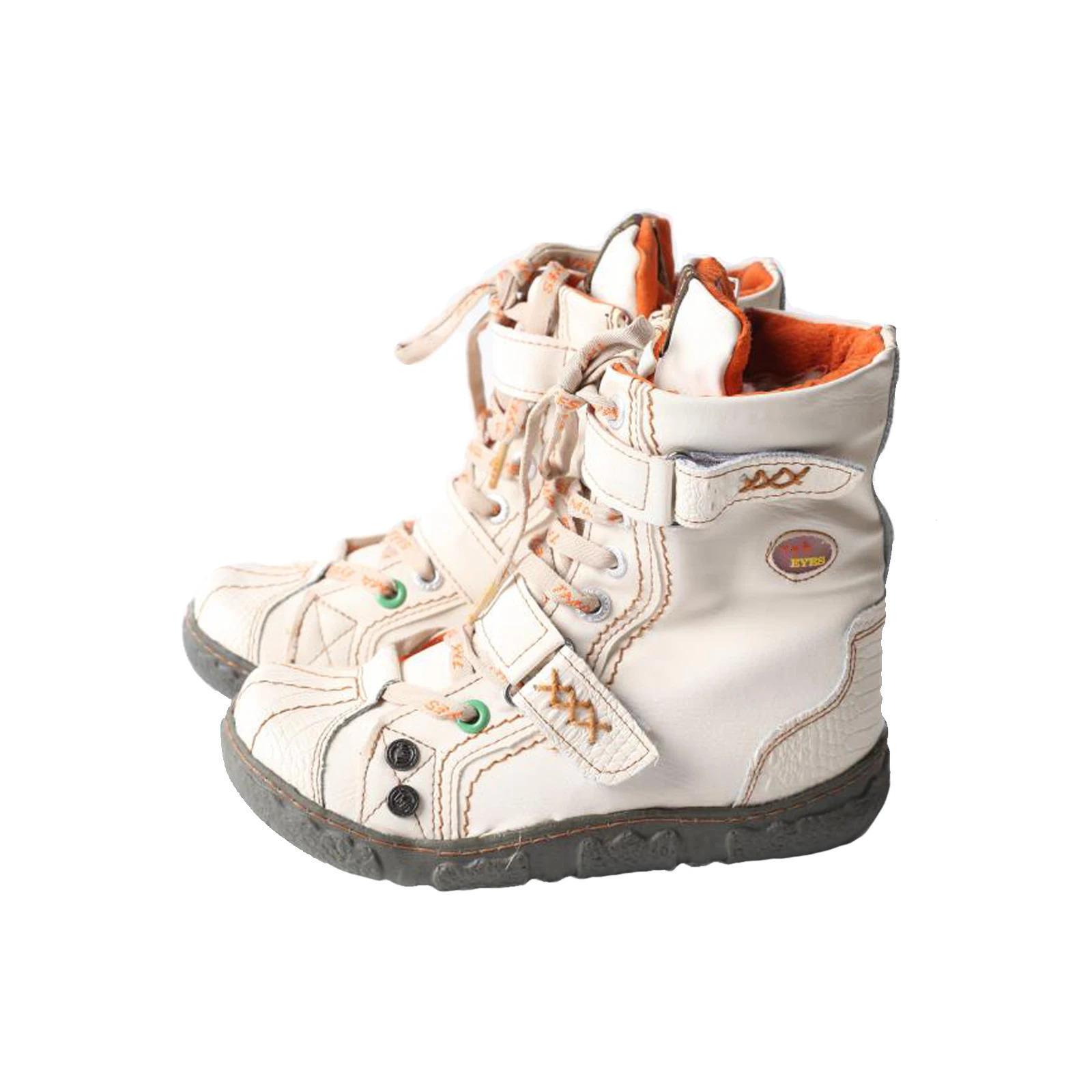 TMA EYES DoubleStrape Washed PU Leather Womens Boot With Faux Fur Lining 250801