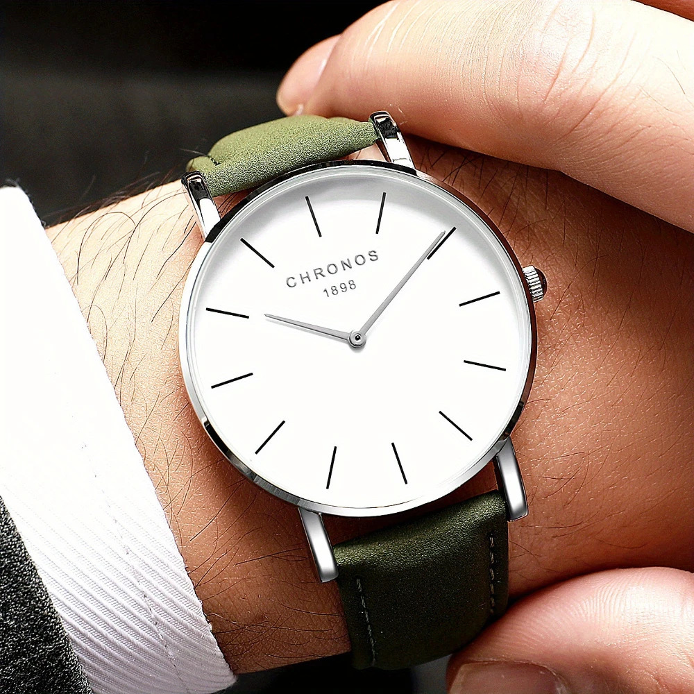 CHRONOS Watch For Men Minimalist Fashion Quartz Dress Wristwatches Casual Analog Classic Business Male Montre 250807