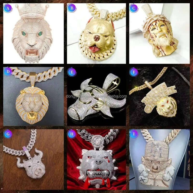 Custom Vvs Moissanite Cuban Link Fashion Jewelry Necklace Hip Hop Iced Out High Quality Sier Miami Chain