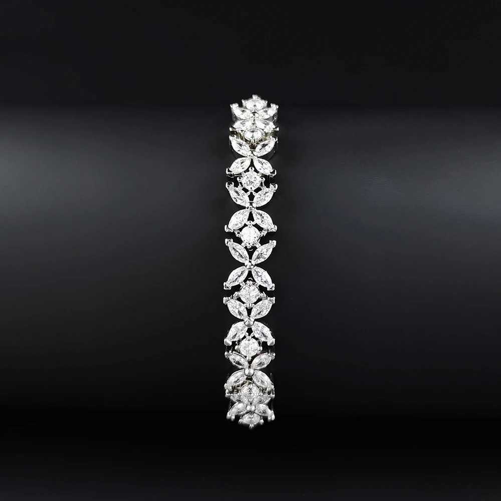 2024 New Fashion Silver Color Leaves Adjustable Bracelet Bangle for Women Anniversary Gift Jewelry Wholesale S6058 Z250807