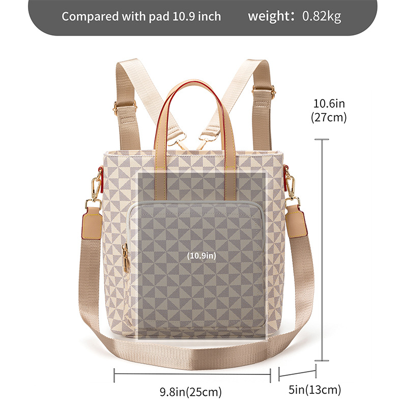 Lacel Urwebin Backpack Designer bag for Women Fashion College Style Handbag Large Capacity Printed Lightweight Shoulder Bag