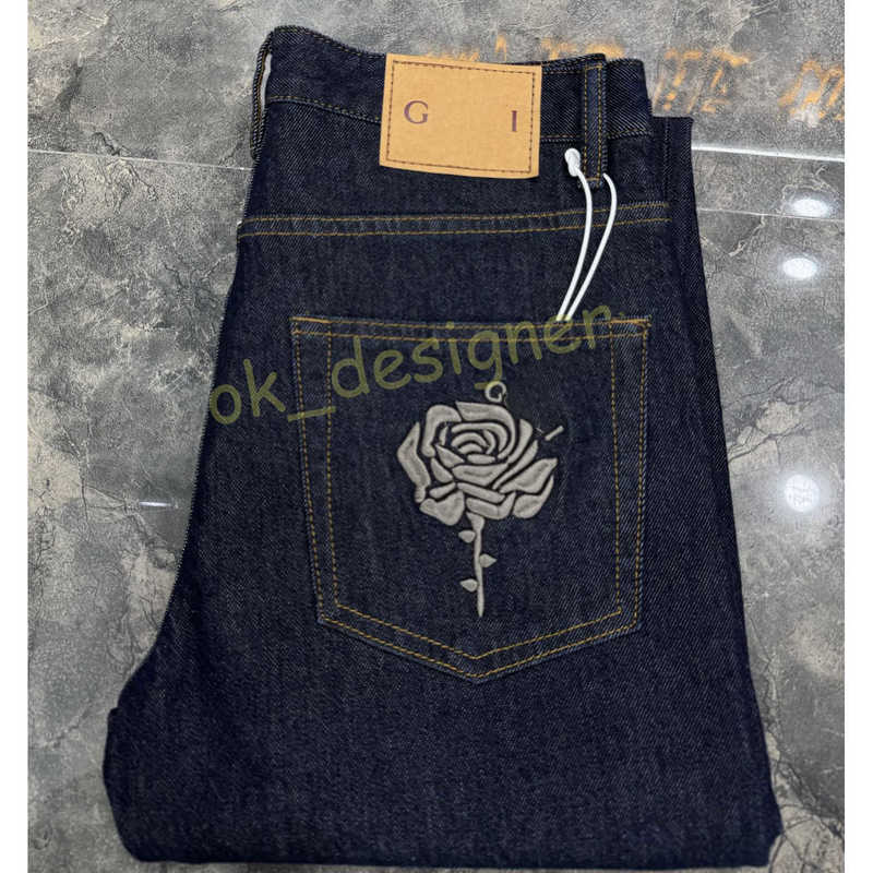 Designer jeans for mens brand Classic Style mens jeans letter Denim Pants Elastic Trousers for men high quality motorcycle baggy jeans size 29-40