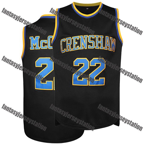 Men's 22 Embroidered Black Basketball Clark Jersey - Breathable Stretchy Sleeveless Sports Uniform for Training, Competition Parties