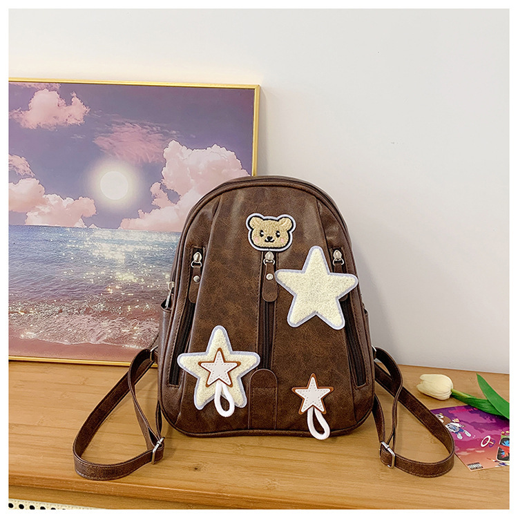 fashion 2025 Autumn New Women s Backpack Retro Vintage College Style Women s Backpack Niche Design Travel Backpack Commuting Backpack Autumn New Desig