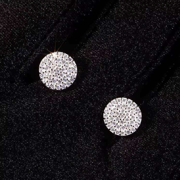 Bottom Price Fine Jewelry Earrings Sier Cluster Flower Pass Dia Test D Color VVS Moissanite Earring