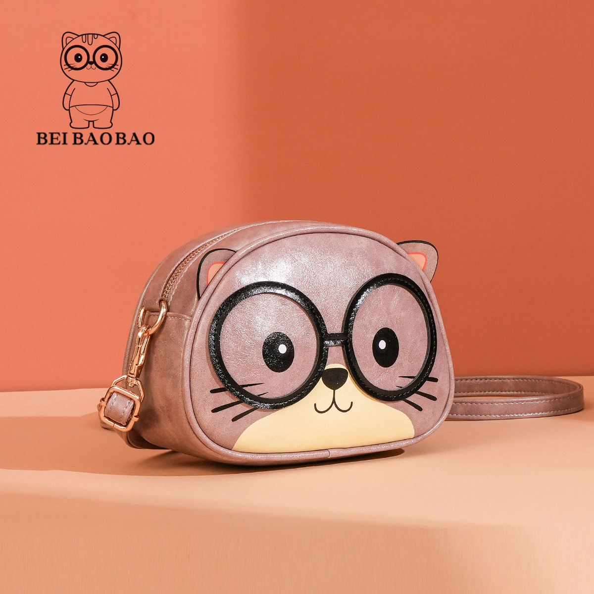 New Niche Design Cartoon Cat Small Round Cute Fashion Single Shoulder Crossbody Bag ddmymoon