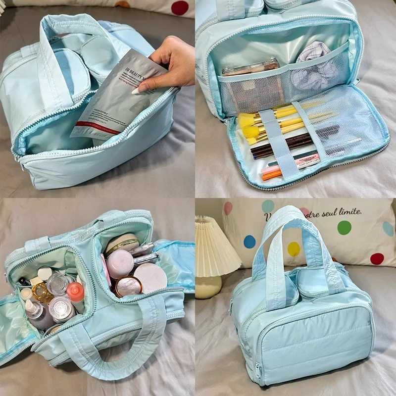 Large Capacity Cosmetic Bag Fem Travel W Handbag Bathro Partition Shower Makeup Pouch Unisex Toiletries Organizer Purse Y250808