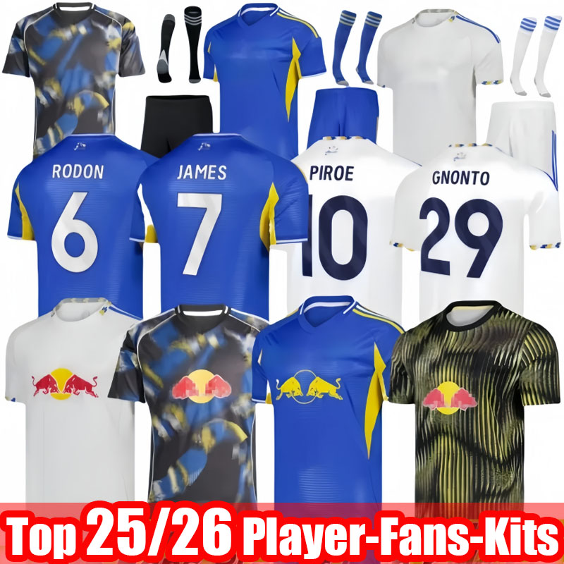 LEEDS UNITEDSS 25 26 BAMFORD Retro Llorente Soccer Jerseys Home Away 2025 2026 Adams Aaronson HARRISON Sinisterra JAMES Maillots De Football Kids