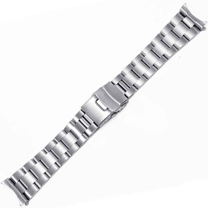 Watch Bands Stainless Steel 18mm 20mm Flat End Oyster Solid Bracelet Watch Strap Fit For Rlx Skx Watch 231128