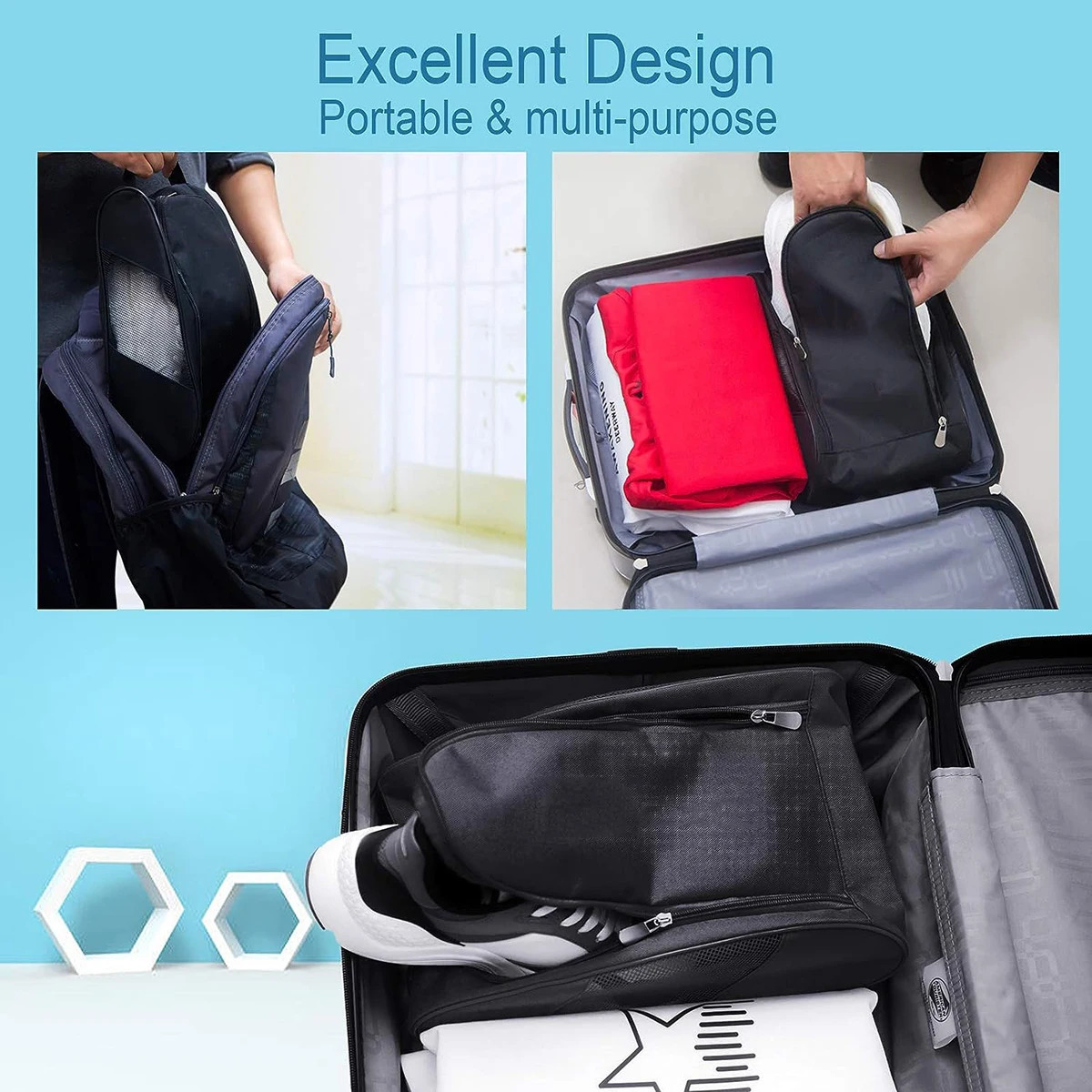 Portable Football Boot Bag Golf Football Basketball Shoe Bag for Men Women Boys Girls 250804