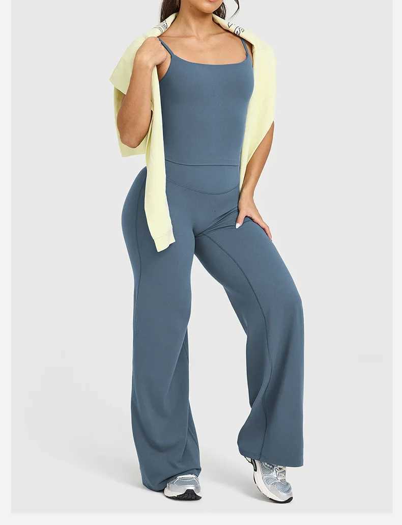 Casual Sports Fitness Straight-Leg Pants for Women Soft Breathable Without Awkward Leggings Ties Yoga Wide-Leg Sports Pants XJ250808