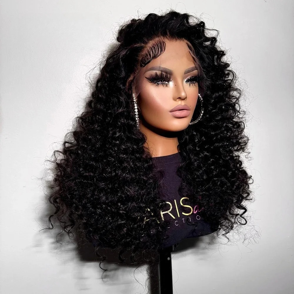 Water Wave Lace Front Wig Deep Wave Lace Closure Wig 13x4 Hd Lace Frontal Wear And Go Glueless Wig 360 Curly Human Hair Wigs 30 Inch Synthetic For Wom