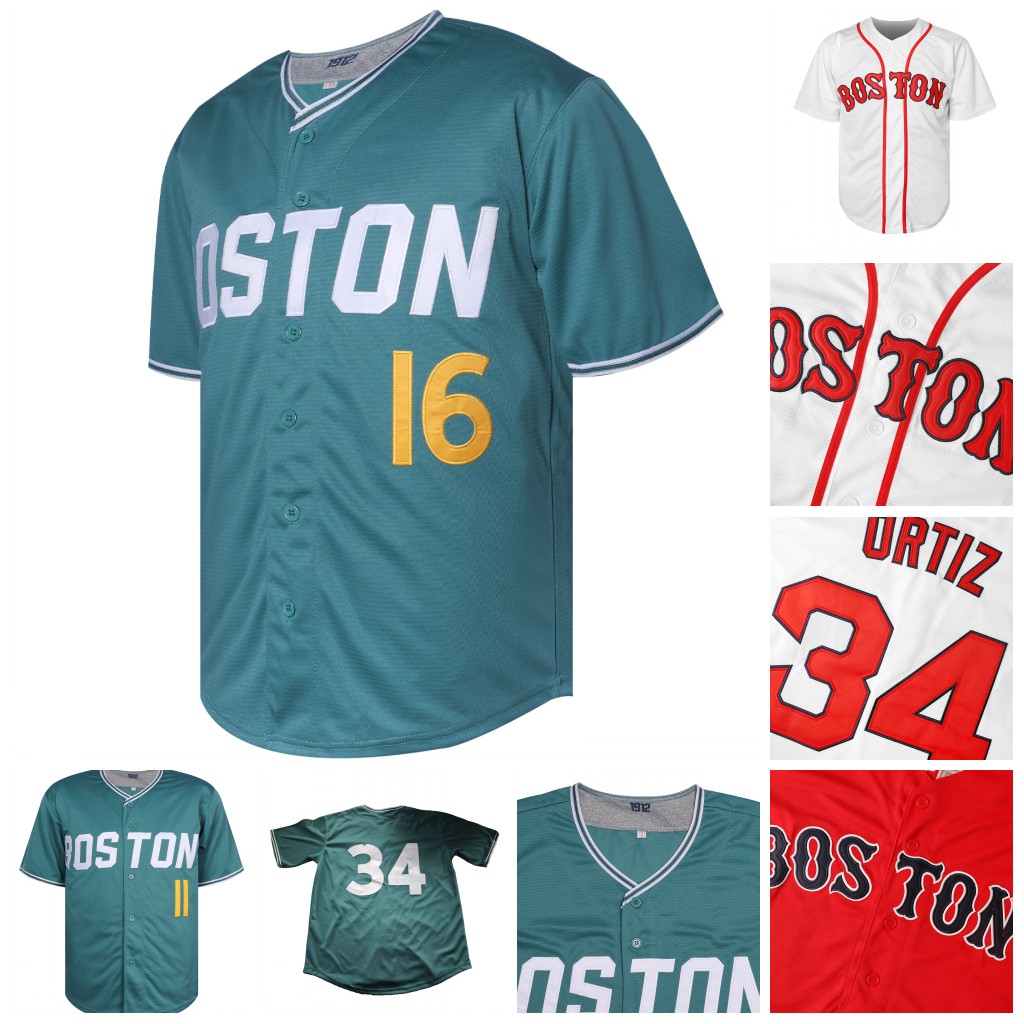 Men's White/Red/Green/Yellow Baseball Jeresys Stitched Rafeal Devers Jarren Duran David Ortiz