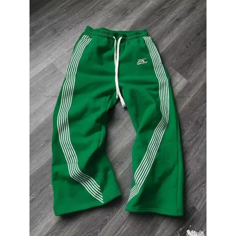 Fashionable Casual Loose Mens Sport Pants Outerwear High Street Straight Leg Large Size Male Pants Arrival Ins Trend 250805