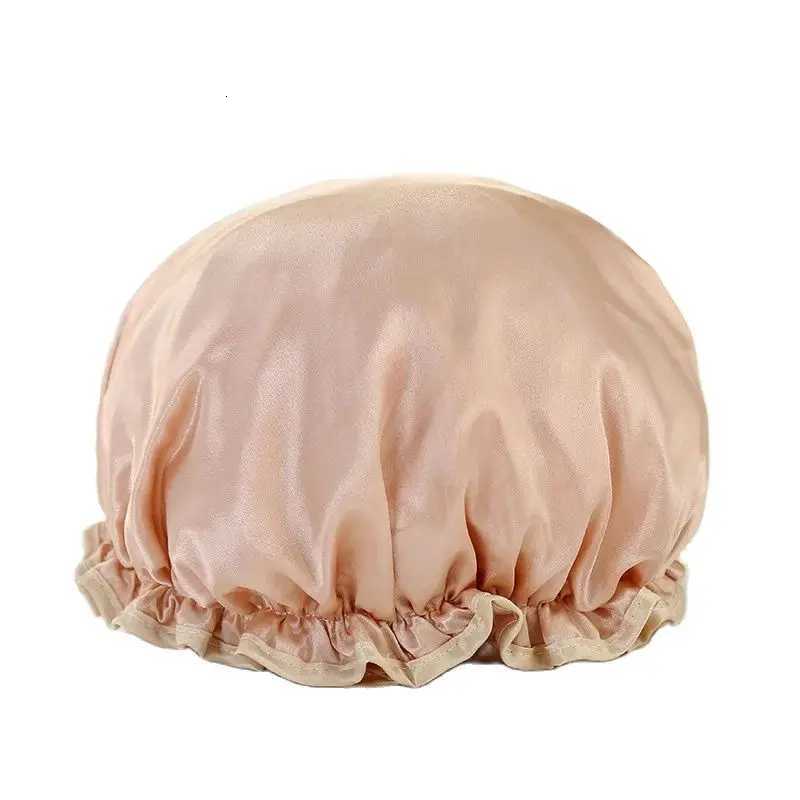Waterproof Bath Hat Bathroom Shower Hair Cover Women Supplies Shower Cap Adult Shower Bath Bathing Caps Bathroom Accessories Z250808