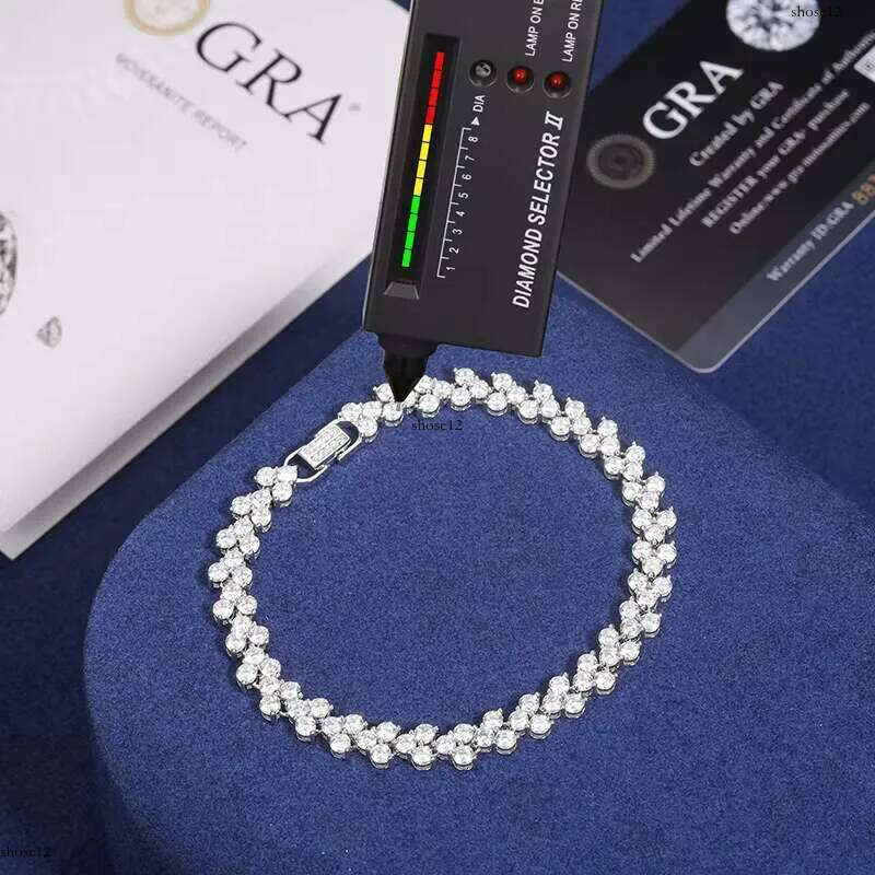 Fine Jewelry 6mm Sterling Sier D VVS1 Dia Gifts Non Fade Moissanite Tennis Bracelet