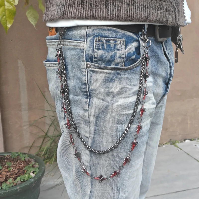 Bloodstone Four Pointed Star Pants Chain Styles For Men And Women Light Goods Body Ones Waist Accessories 250807