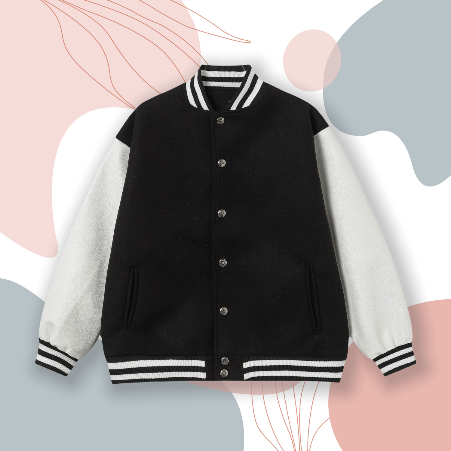Comfortable Trendy Padded Baseball Jacket for Fall/Winter Season-CH