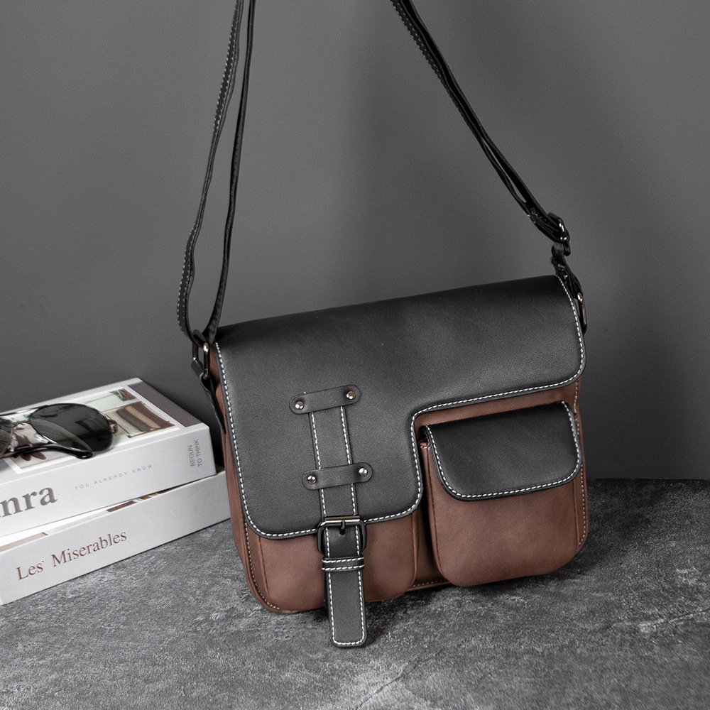 Luxury Brand Designer Bag New Matte Leather Single Shoulder Men's Bag Multi-Pocket Business Men's Small Crossbody Bag Messenger Bag Casual R