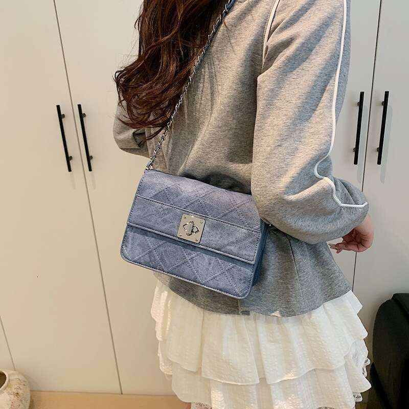 2025 bags New purse and wallet Lock Small Square High-end Fashion Luxury Chain Designer Crossbody Bag