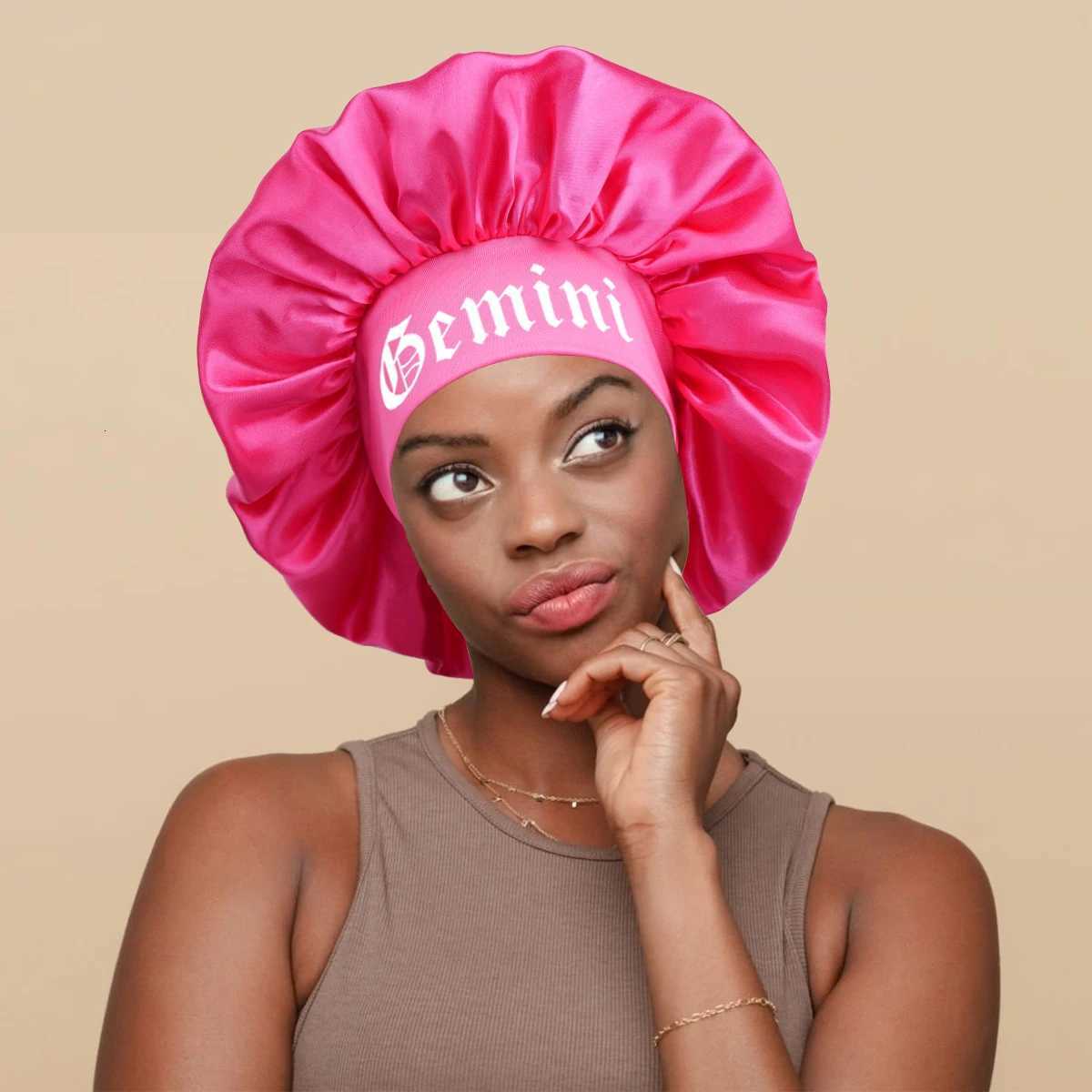 Constellation-Print Satin Sleep Bonnet Headband-Wide-Band Soft Wrap for Daily Use Makeup Skincare | Adjustable Hair Protector Z250808