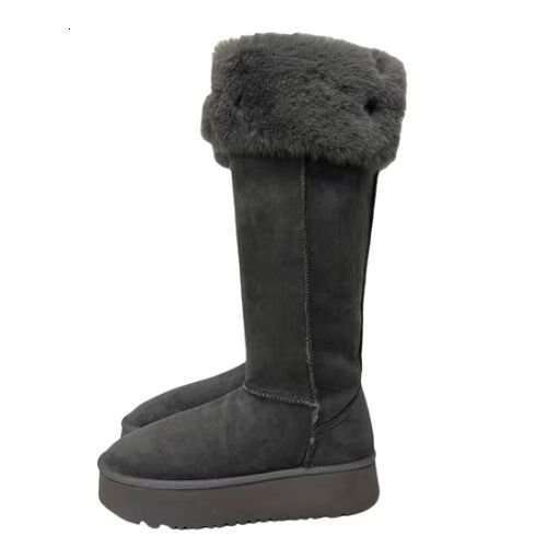 Women's Snow 2025 New Winter High-End Two-Way Button Long Warm Height-Increasing Northeast Fur Boots