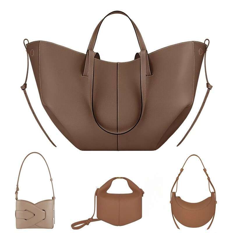 Designer Le Cyme Mini Tonca Textured Duo Shoulder Camel Numero Un Nano Ma Tote Women Cross Body Bags Lady Handbag Leather Bag Half Moon Underarm