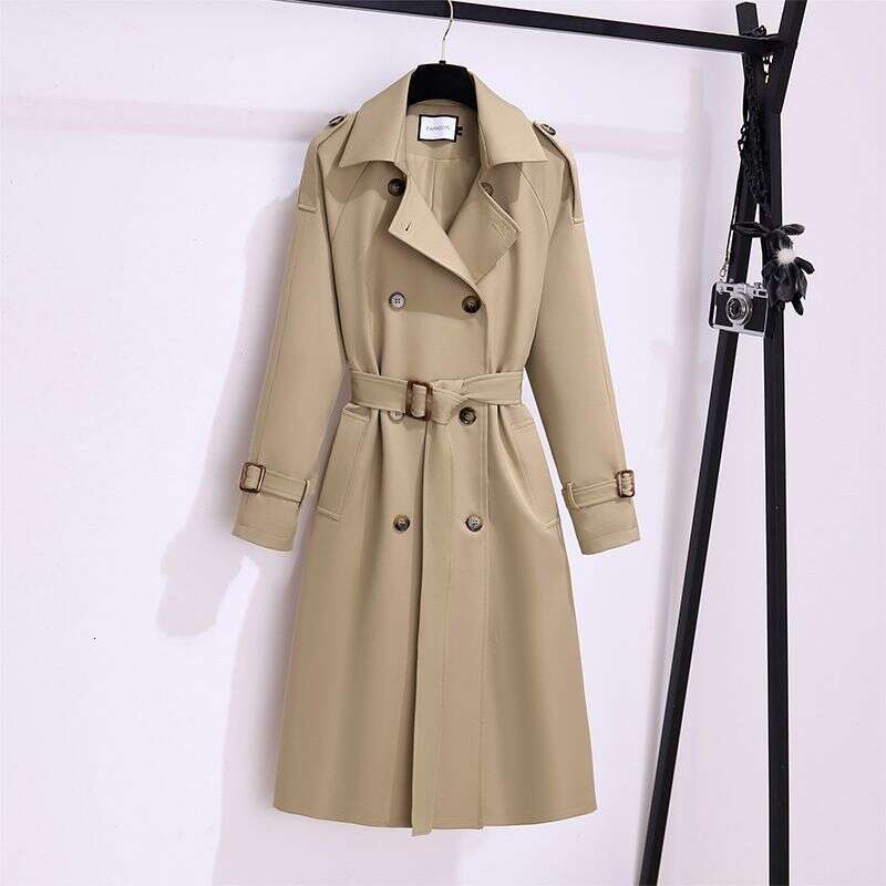 Women's Clothing Elegant And Stylish Trench For Women Mid Length 2023 Autumn New Style Waist Classic Fashion Coat Ins Trend