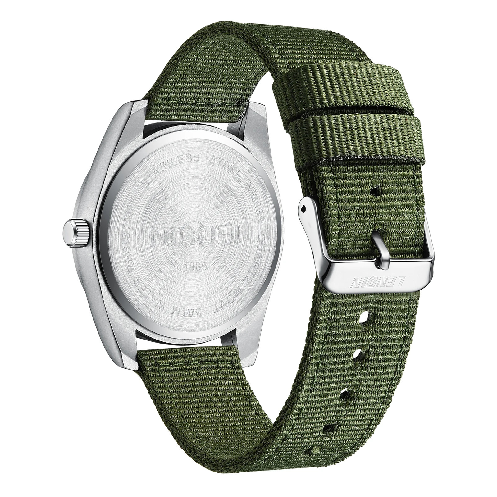 NIBOSI Mens Watches Analog Military Watch with Calendar Luminous Dial Green Nylon Strap Waterproof Mens Wrist Watches Vintage 250807